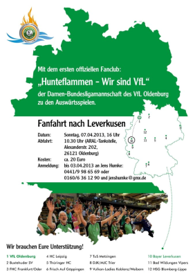 Flyer Fanbus nach Leverkusen